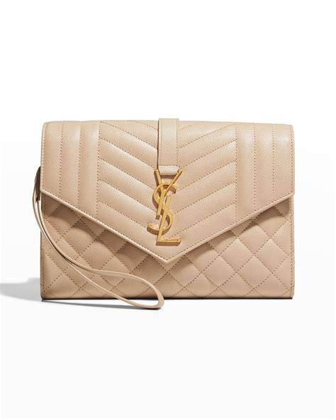 ysl monogram leatcher vlutch bag|Saint Laurent YSL Monogram Flap Clutch Bag in Smooth Leather.